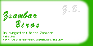 zsombor biros business card